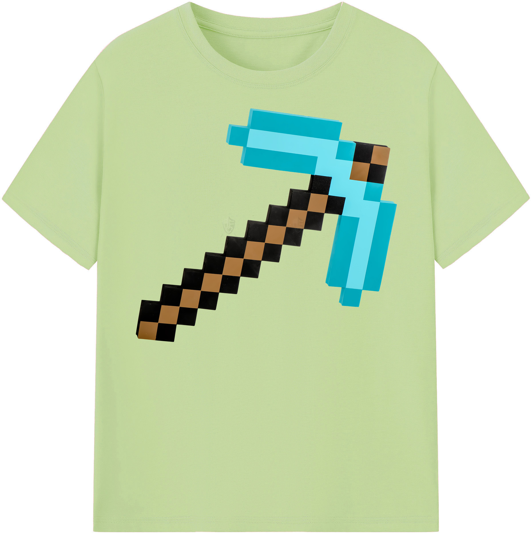 （画像用） マインクラフト ブロックの世界 Minecraft MC Block world 綿100％半袖Tシャツ（フロントプリント）